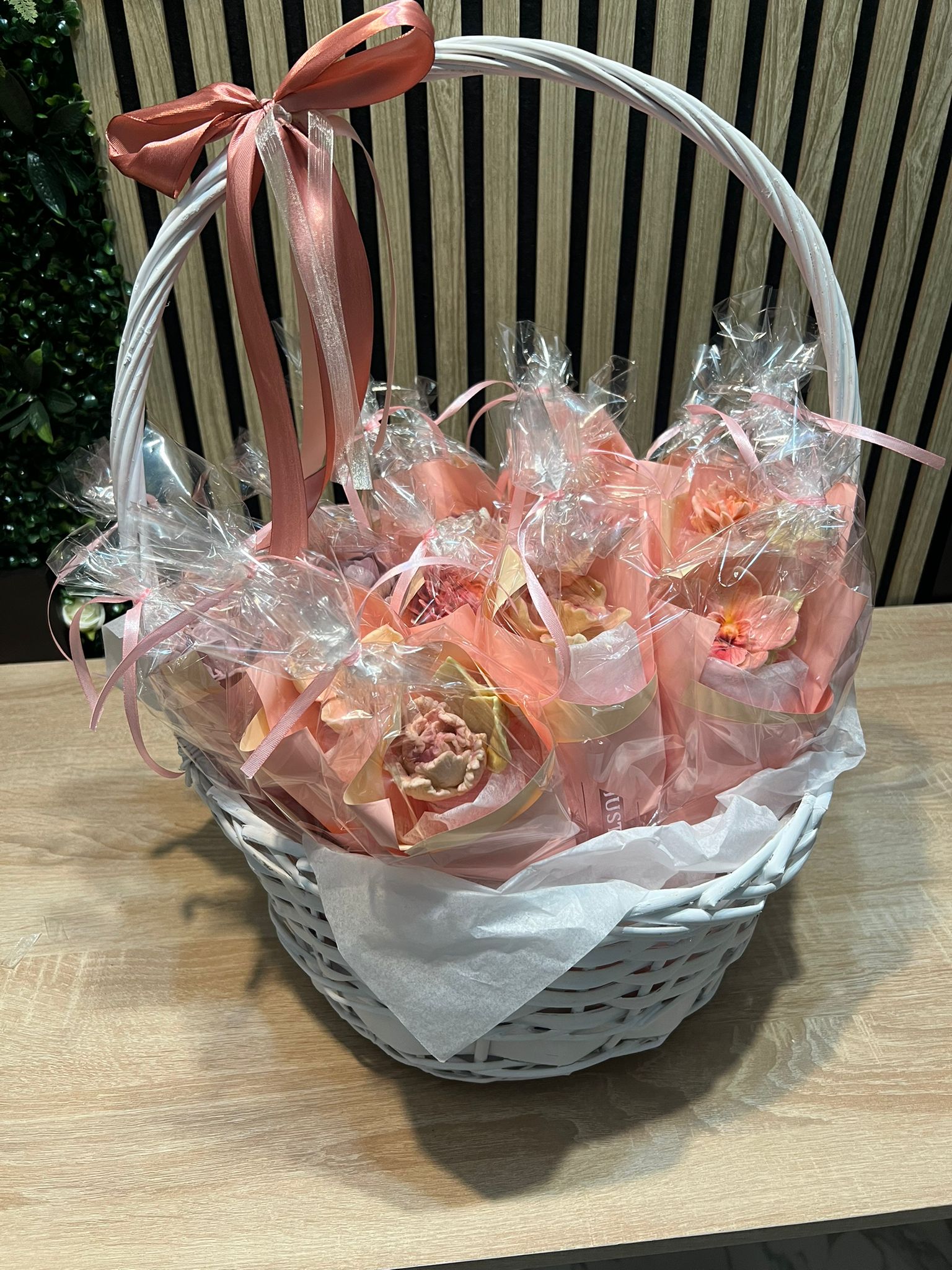 Pink Mellow Party Set set cadou mini buchețele din bezele roz